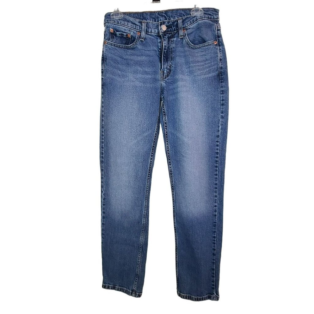 Levis Jeans Mens Tag 30x32 (Actual 29x30) 514 Slim Straight Leg Med Wash Stretch - Picture 2 of 9